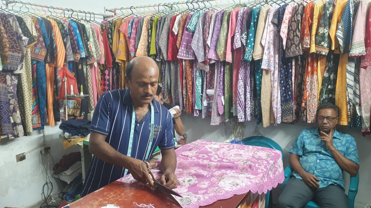 Tailors busy ahead of Eid in Rajshahi