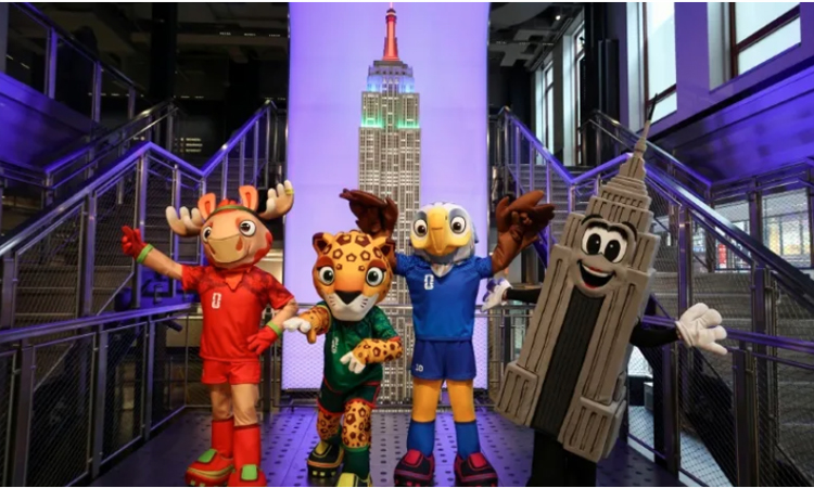 Empire State lit up in 2026 World Cup hosts' colors 100 days before kick-off