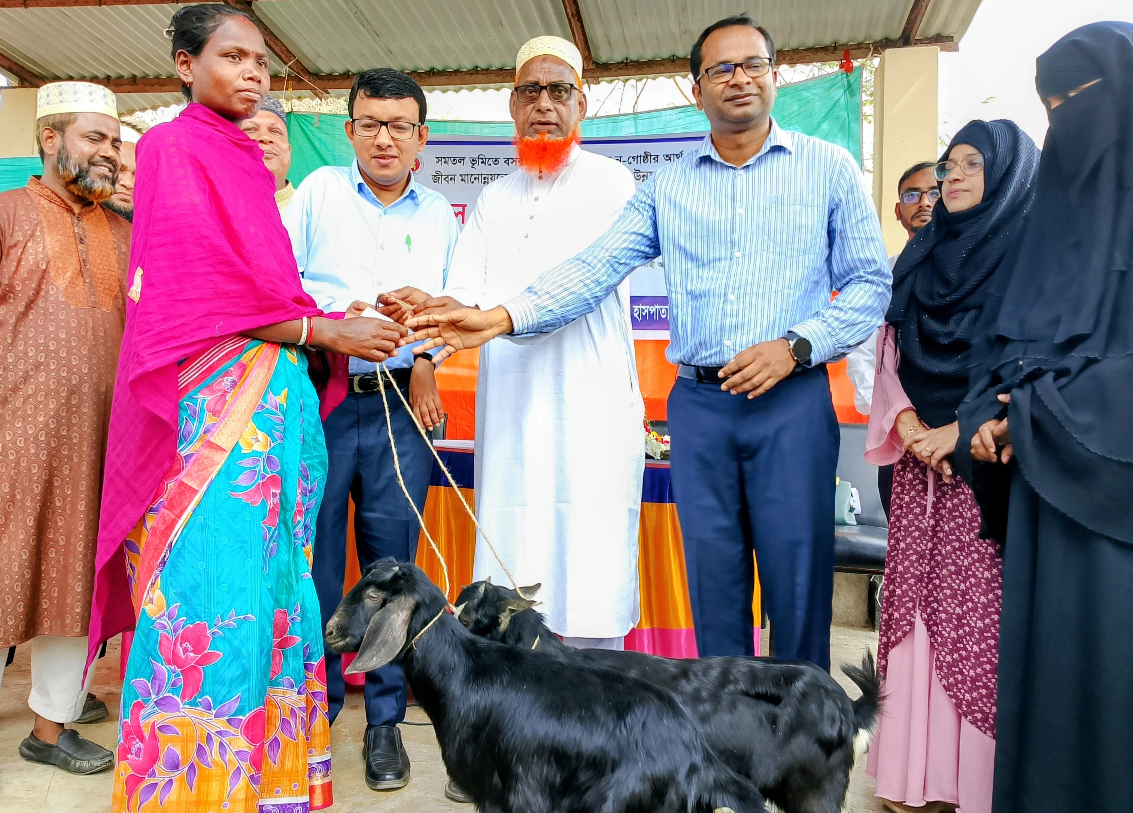 Goats distributed among ethnic communities in Naogaon 