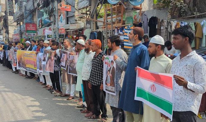 Protest held in Rajshahi against Israeli genocide in Palestine