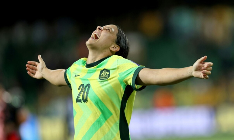Sam Kerr aiming to be at fifth World Cup in 2027 as Australia qualify