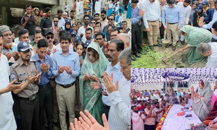 Shama Obaed inaugurates canal excavation in Faridpur