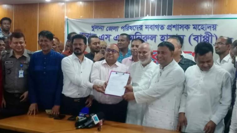 Newly appointed administrator Bappi takes charge of Khulna Zila Parishad