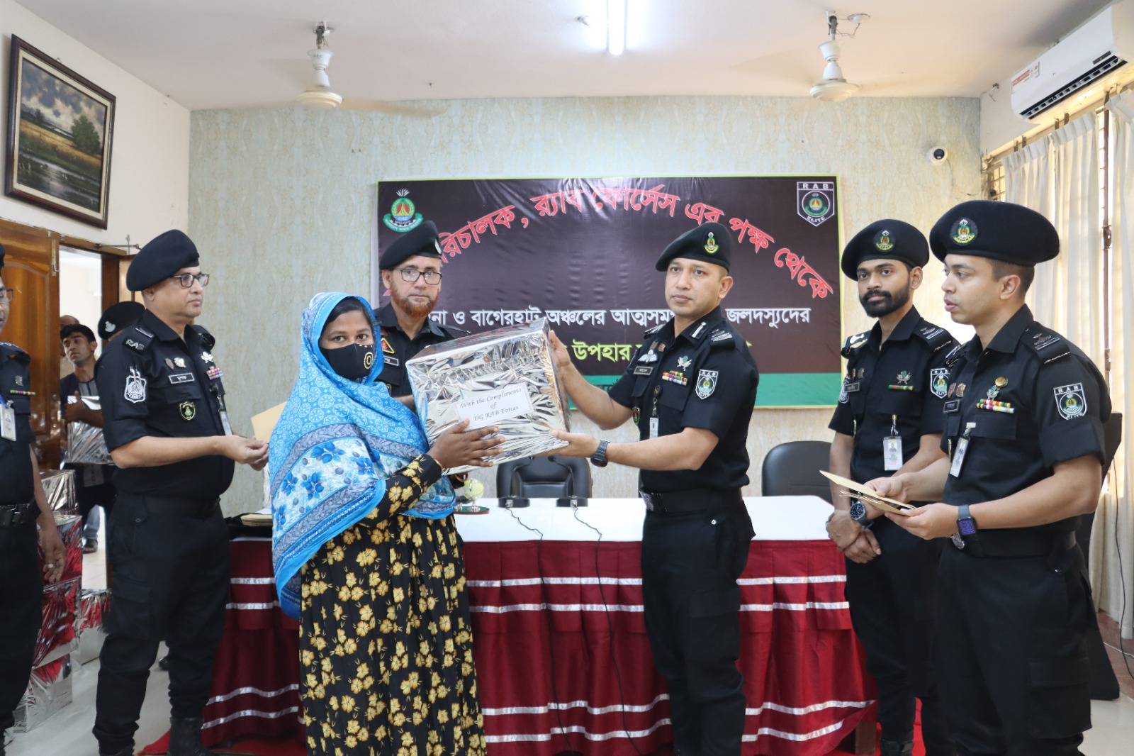 RAB distributes Eid gifts among surrendered robbers in Khulna-Bagerhat region