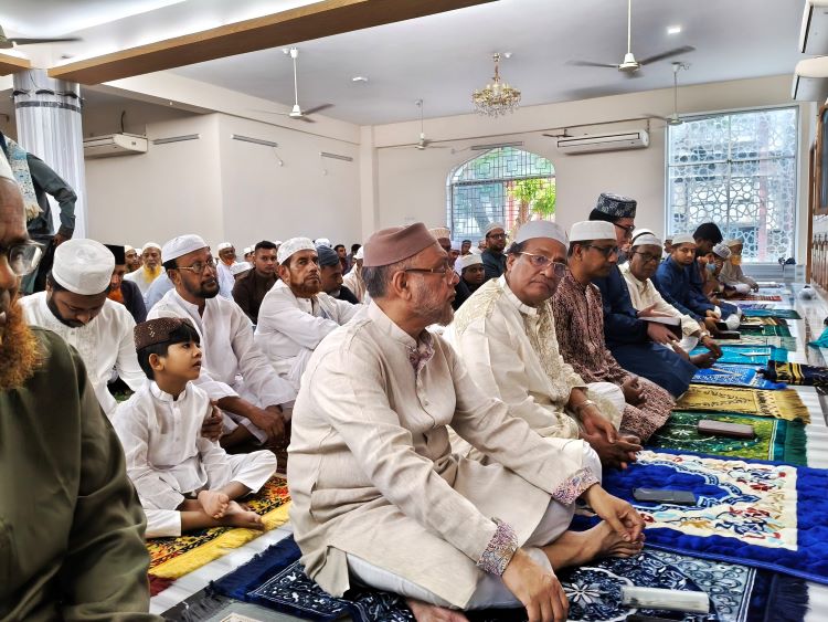 Ali Newaz Khaiyam & Titrumir offered Eid prayers in Rajbari