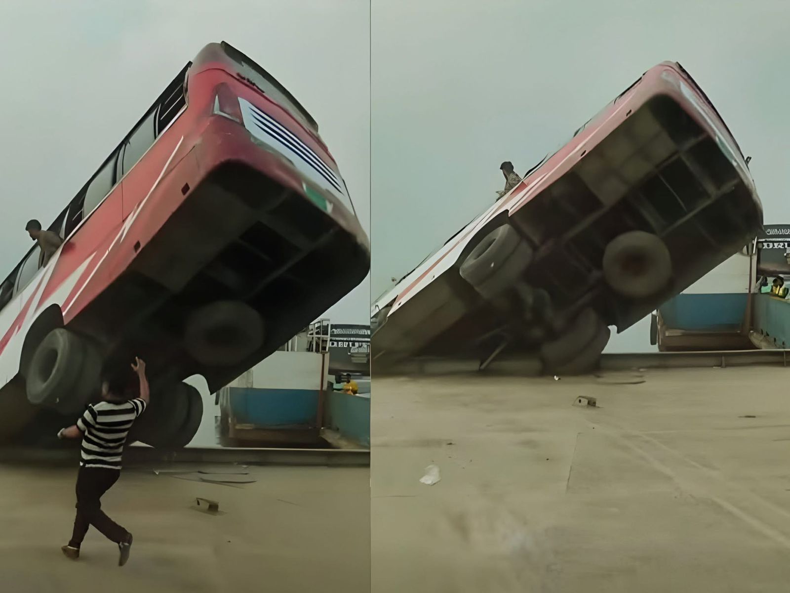 Bus falls in Padma River sinks boarding ferry at Goalanda, rescue operation underway