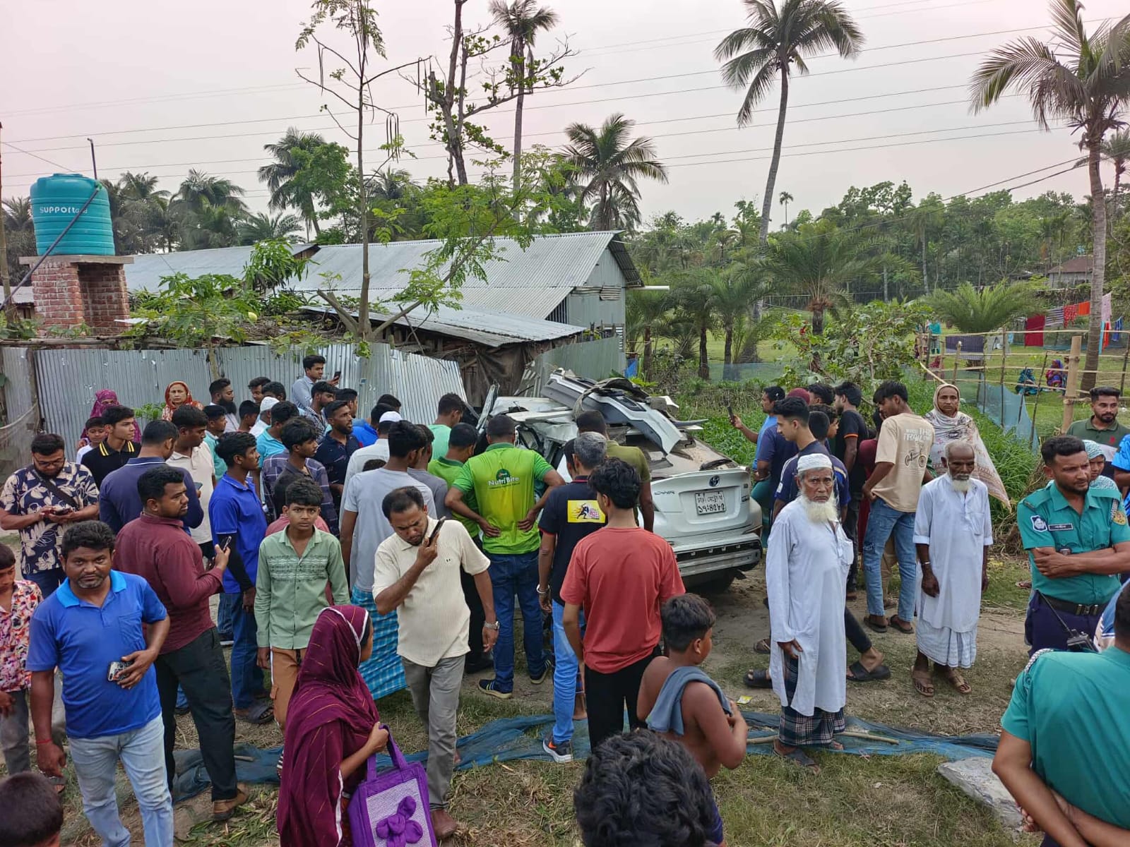 Train hits private car in Khulna, four injured