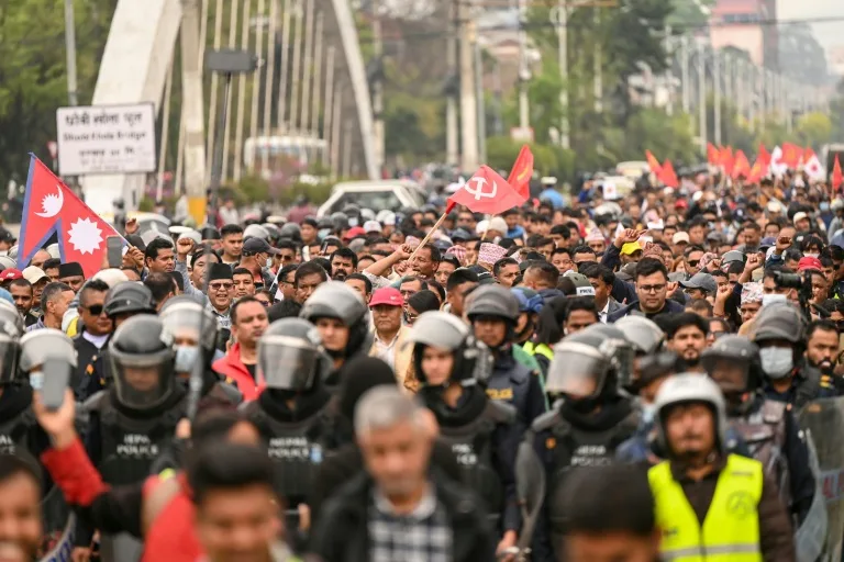 Nepali protesters demand release of detained ex-PM