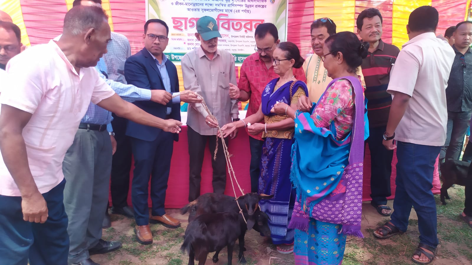 Goats distributed among minority ethnic groups in Tangail