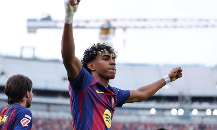 Yamal shines as Barca thrash Espanyol to extend Liga lead