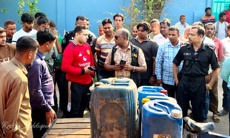 1,200 liters of petrol seized, trader fined in Parbatipur