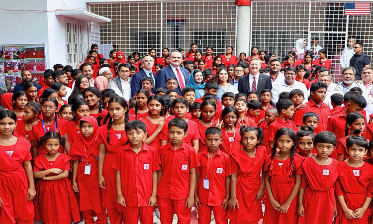 US envoy visits Surovi School, expands child welfare cooperation