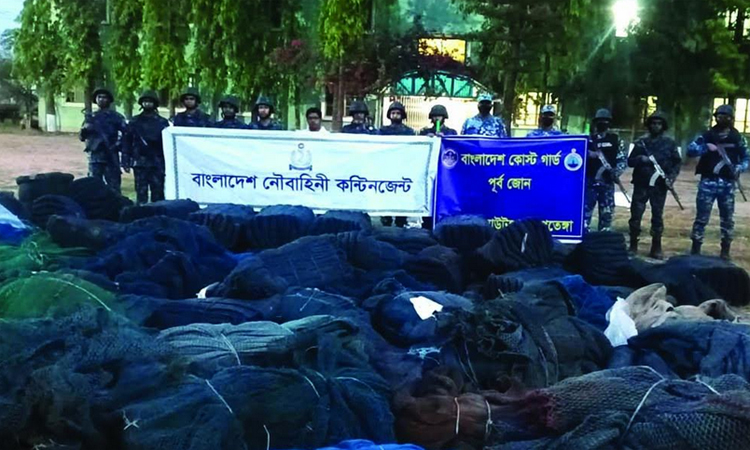BCG seizes illegal nets worth Tk 312 Cr in Ctg