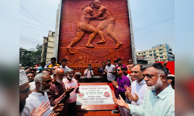 Mural depicting game of wrestling inaugurated in Laldighi