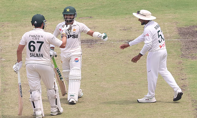 Rizwan, Salman lift Pakistan to 349-6 at tea