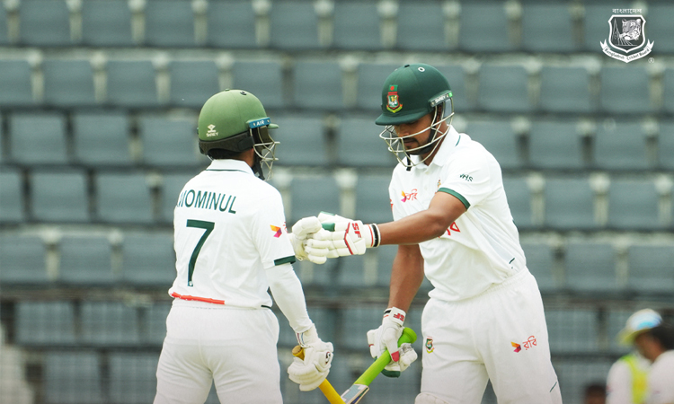 Shanto resists as Bangladesh reach 101-3 at lunch