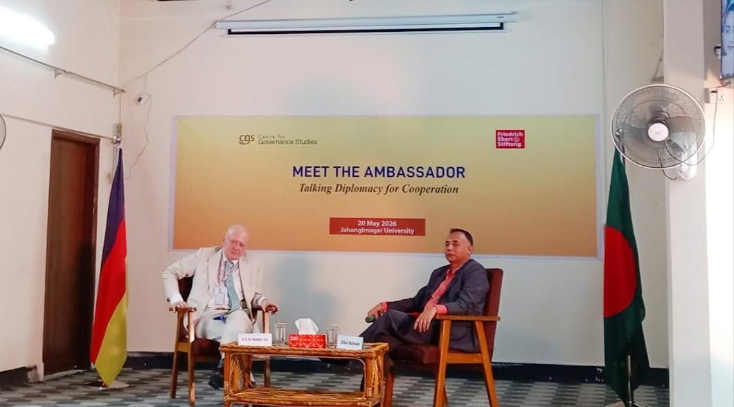 German envoy meets JU students on campus, talks diplomacy 