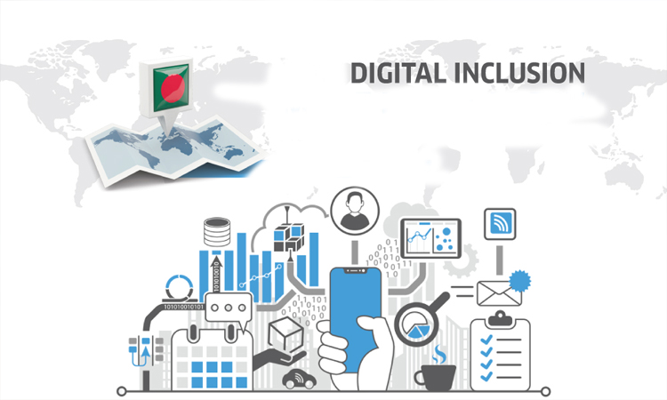 Geometry of digital inclusion reveals Bangladesh's evolving digital divide