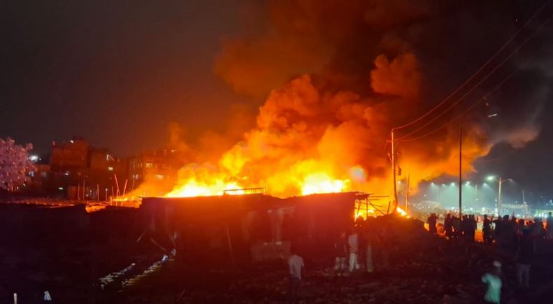 Kalshi slum fire under control