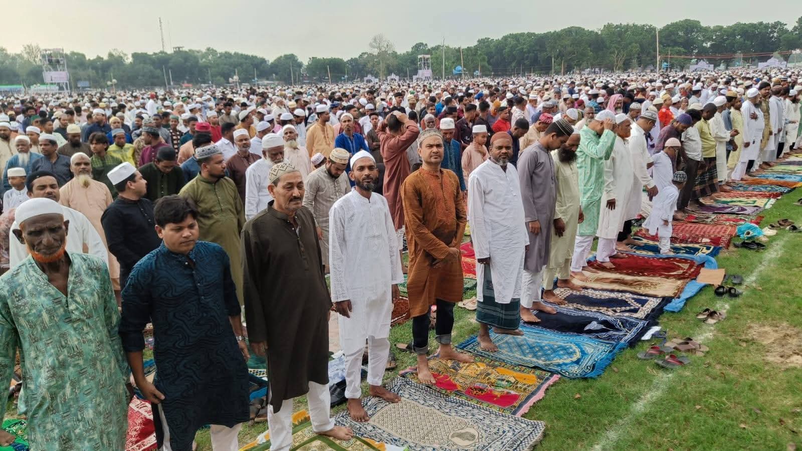 Largest Eid congregation held at Gor-e-Shahid Maidan in Dinajpur