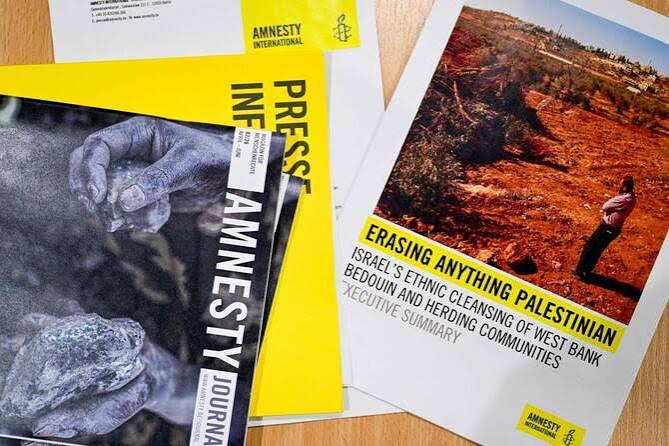 Amnesty accuses Israel of 'ethnic cleansing' of West Bank Bedouins