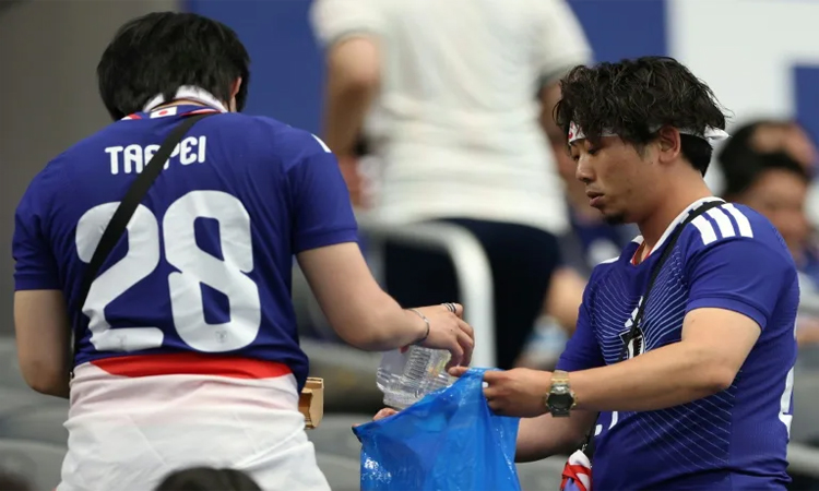 'This is our culture': Japan fans clean up World Cup stadium
