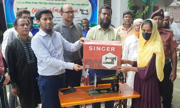 Sewing machines distributed among helpless women in Jhenaidah