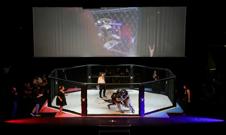 Heavy metal: French town hosts medieval combat cage fights
