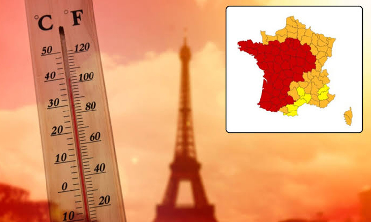 France set for hottest day yet of heatwave