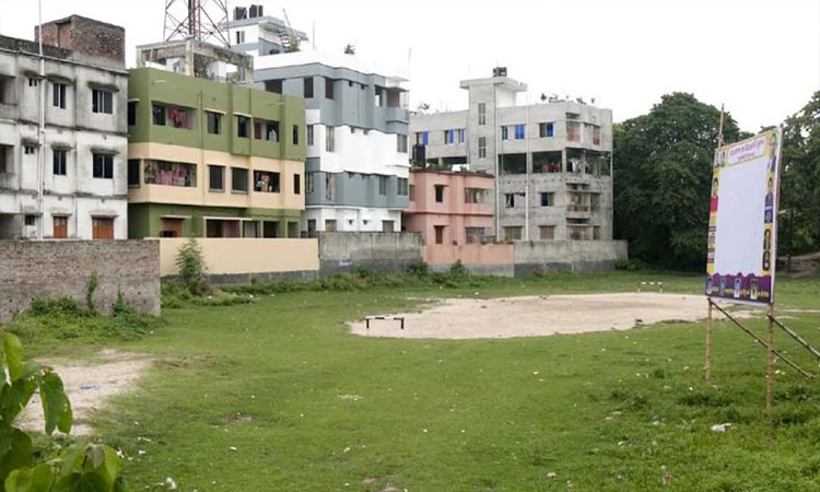 Green playgrounds are disappearing in the concrete city of Rajshahi