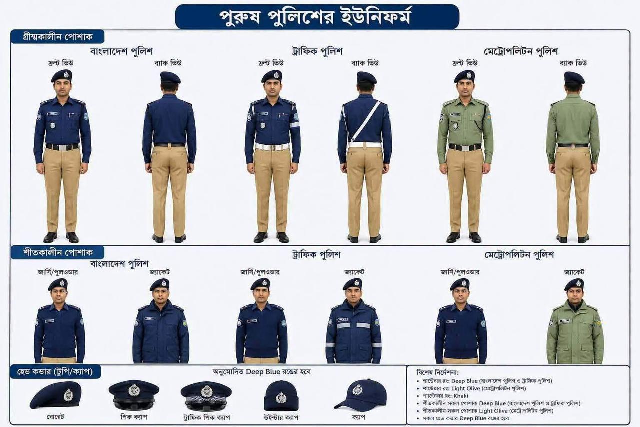 Bangladesh police appears in new uniforms