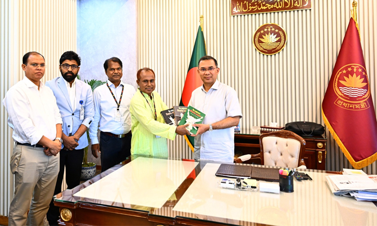 PM unveils cover of three-volume book on Ziaur Rahman