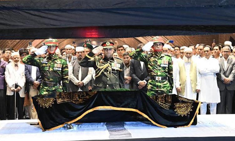 President's military secretary pays tribute to former Acting President Barrister Jamiruddin Sircar