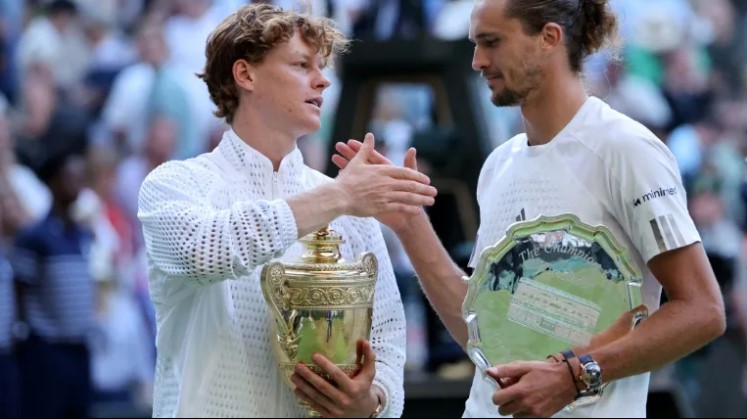 Zverev second in ATP rankings behind Sinner after Wimbledon