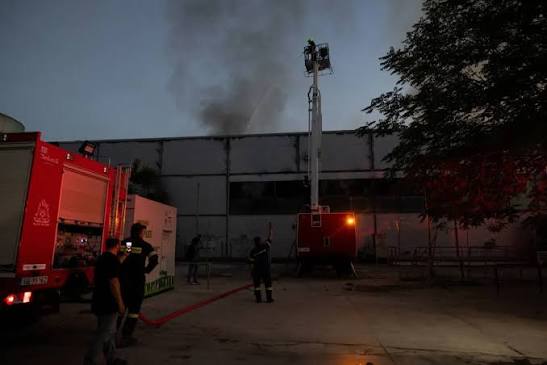 Former Athens Olympic hall gutted by fire