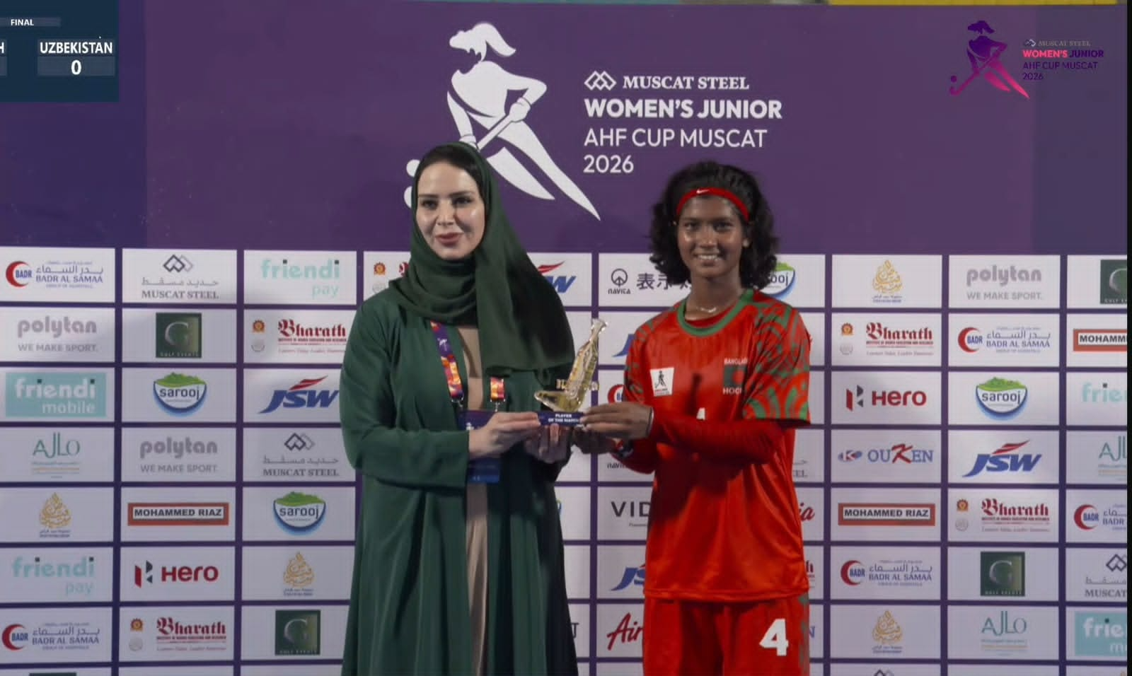 Bangladesh beat Uzbekistan for second straight win in AHF Cup
