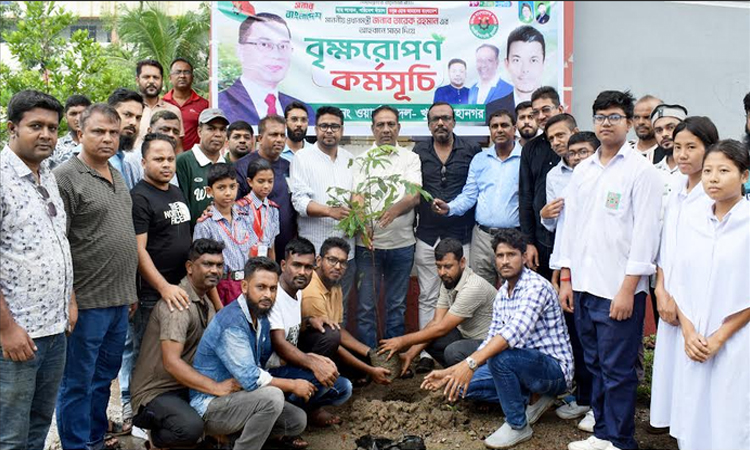 Khulna city Jubo Dal launches tree plantation drive in multiple wards