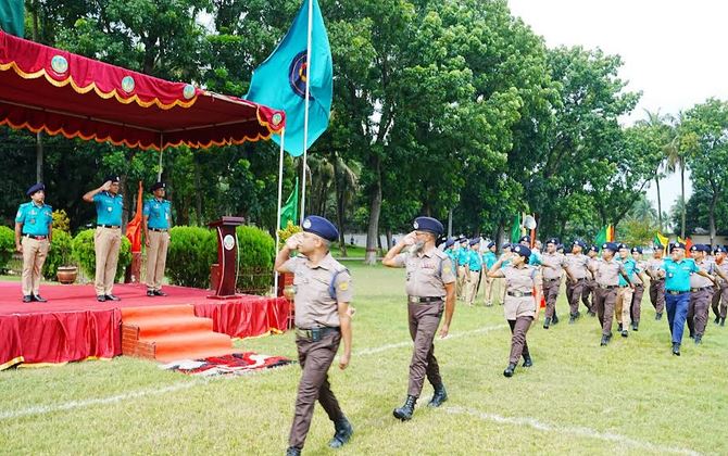 Master Parade of Rajshahi Metropolitan Police held