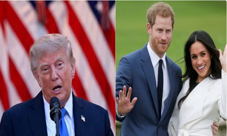 Trump 'happy' Prince Harry and Meghan have left US