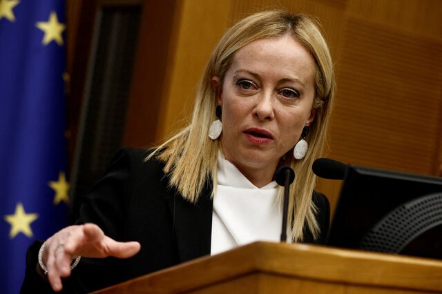 Italy's Meloni throws party to celebrate record in power