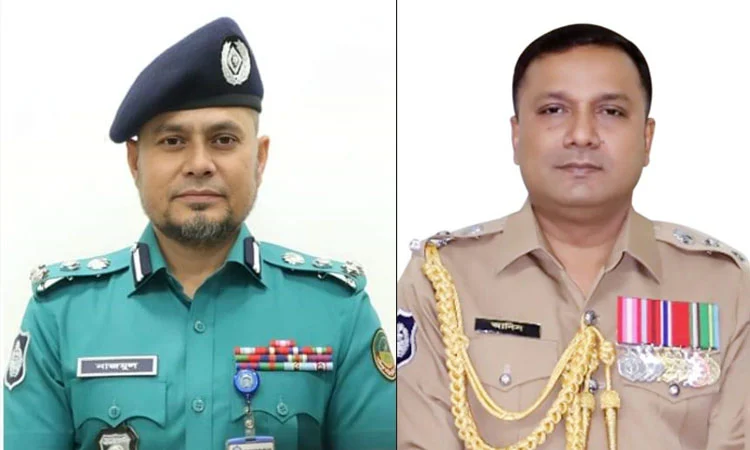 পুলিশ সার্ভিস অ্যাসোসিয়েশনের সভাপতি মো. নাজমুল করিম খান ও মো. আনিসুজ্জামান সাধারণ সম্পাদক