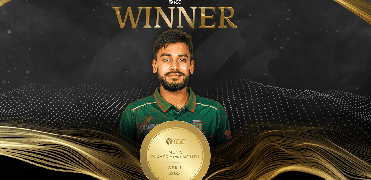 আইসিসি’র মাসসেরা খেলোয়াড় হলেন মিরাজ