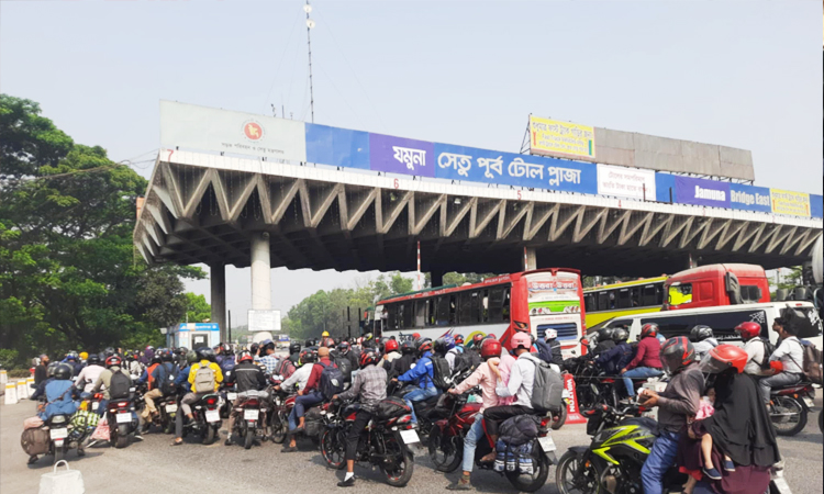 যমুনা সেতুতে ২৪ ঘণ্টায় টোল আদায় দুই কোটি ৭৫ লাখ টাকা