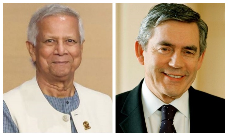 ড. ইউনূস ও গর্ডন ব্রাউনের ফোনালাপ, অর্থনৈতিক পুনরুদ্ধার এবং রোহিঙ্গা শিশুদের শিক্ষার সুযোগ বাড়াতে গুরুত্বারোপ