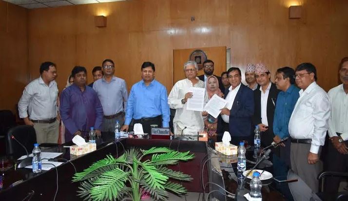 রাবি’র সঙ্গে নেপালের ত্রিভুবন বিশ্ববিদ্যালয়ের সমঝোতা স্মারক স্বাক্ষর