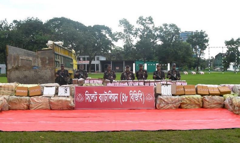 সিলেটে সাড়ে তিন কোটি টাকার চোরাই পণ্য জব্দ