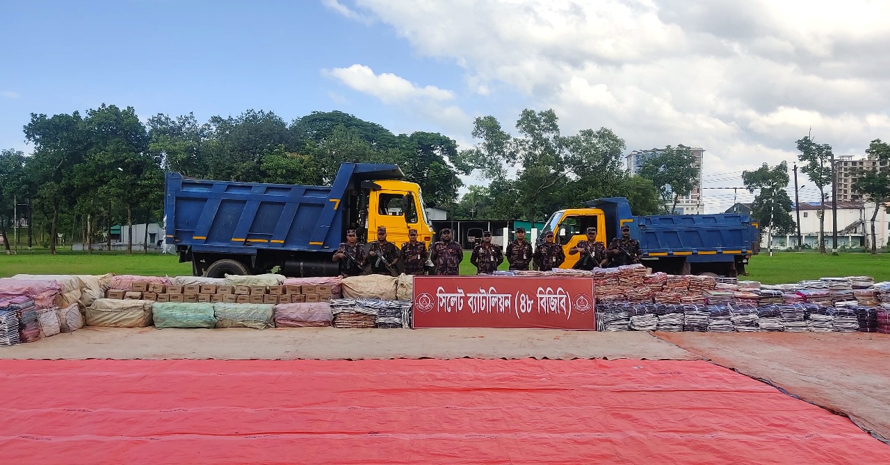 সিলেটে সাড়ে সাত কোটি টাকার চোরাই পণ্য জব্দ