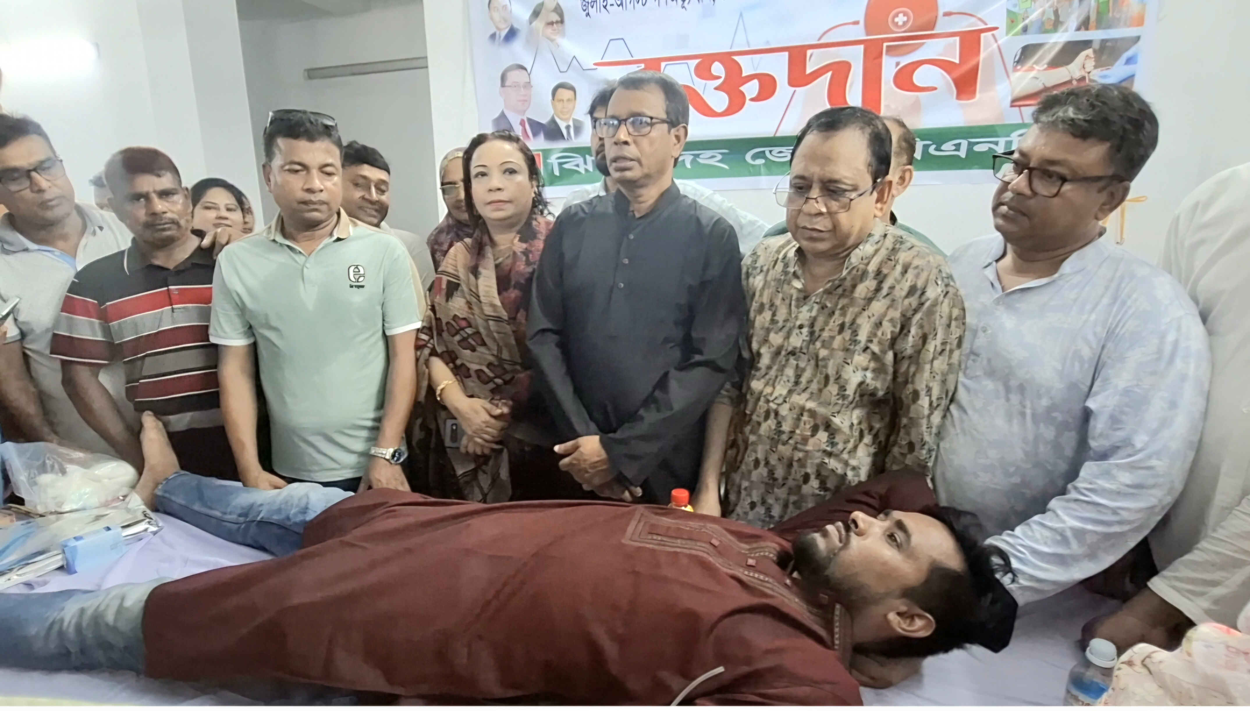 ঝিনাইদহে জুলাই গণঅভ্যুত্থান স্মরণে বিএনপির রক্তদান ক্যাম্প