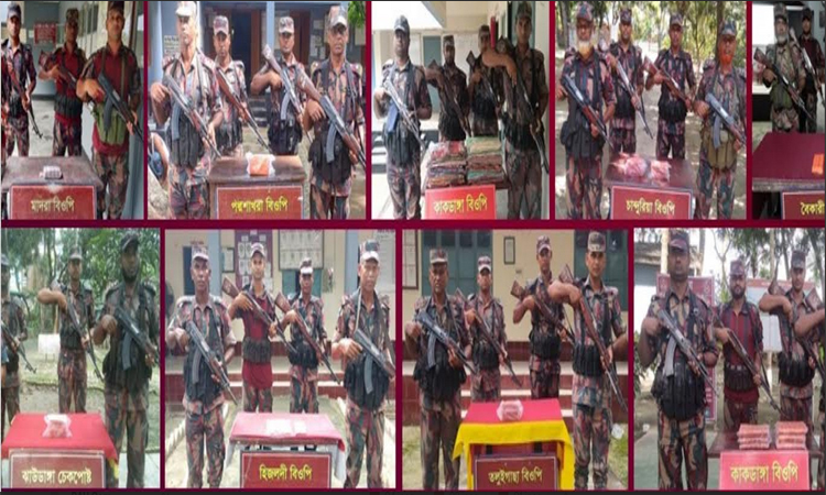 সাতক্ষীরা সীমান্ত থেকে ভারতীয় শাড়ি ও ওষুধ জব্দ
