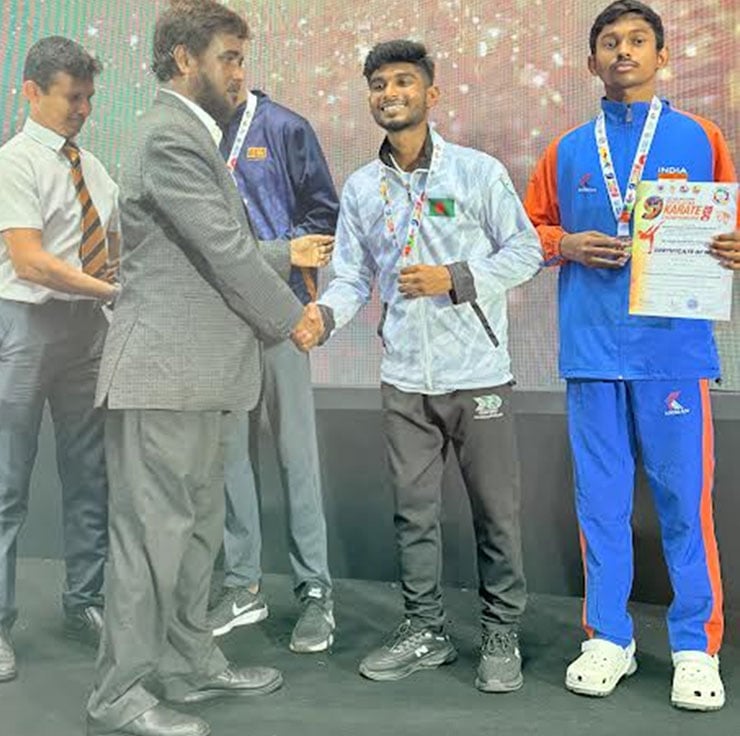 সাউথ এশিয়ান কারাতে চ্যাম্পিয়নশিপে তাইমের স্বর্ণ জয়